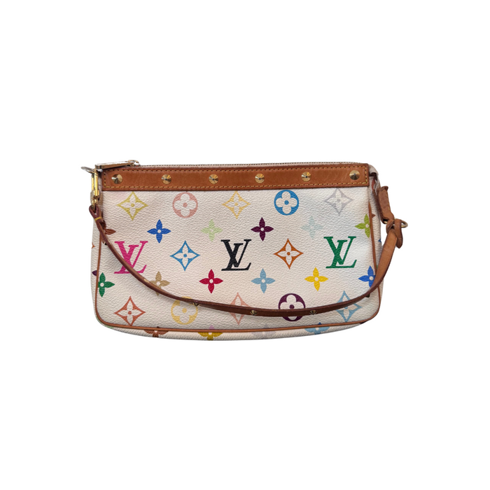 Louis Vuitton Murakami multicolor pochette accessoires in white
