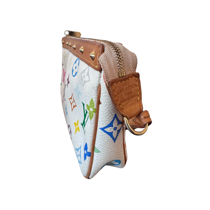 Louis Vuitton Murakami multicolor pochette accessoires in white