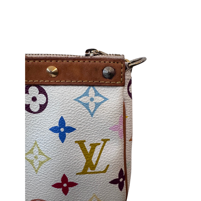 Louis Vuitton Murakami multicolor pochette accessoires in white
