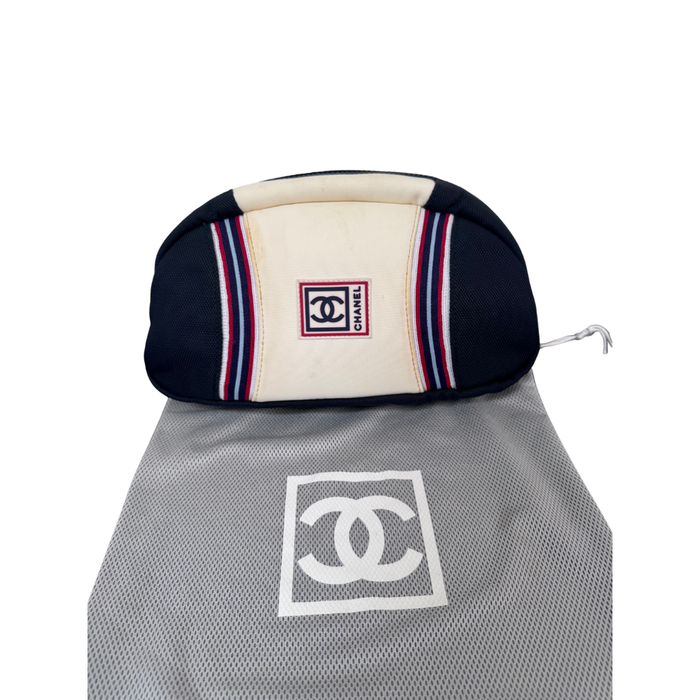 Chanel White CC Nylon Sports Line Pouch