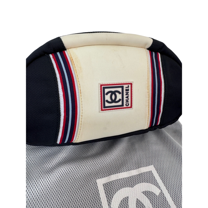 Chanel White CC Nylon Sports Line Pouch