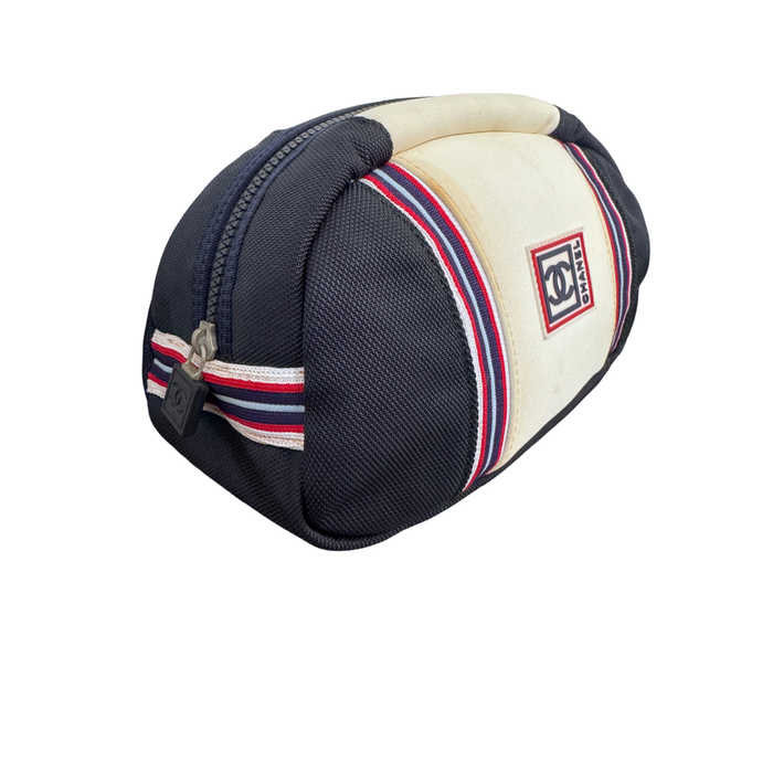 Chanel White CC Nylon Sports Line Pouch