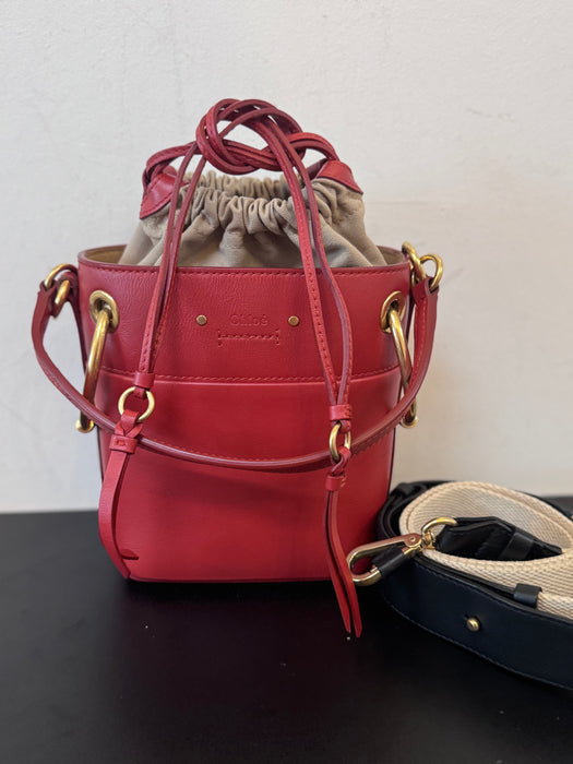 Chloé Roy Small Bucket Bag – Red Leather
