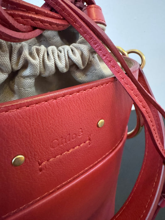 Chloé Roy Small Bucket Bag – Red Leather