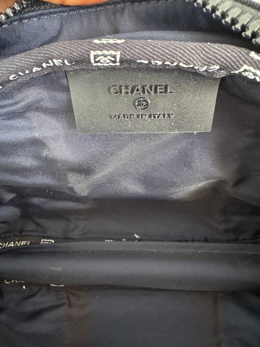 Chanel White CC Nylon Sports Line Pouch
