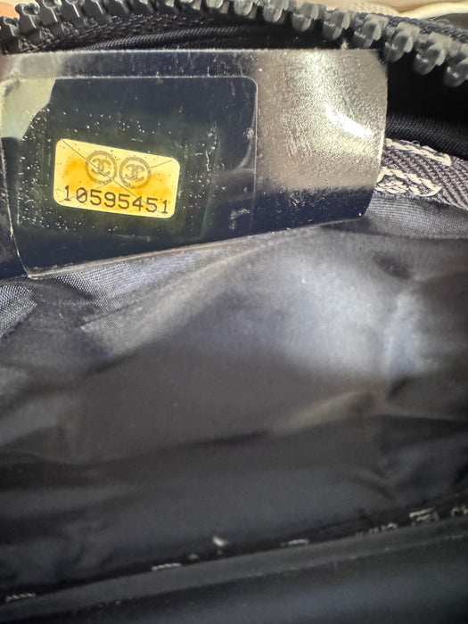 Chanel White CC Nylon Sports Line Pouch